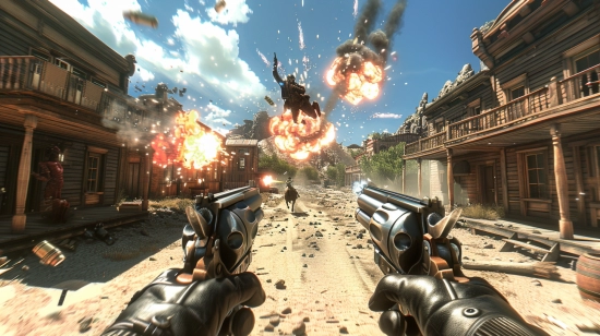 Prompt MidJourney Duel apocalyptique au Far West